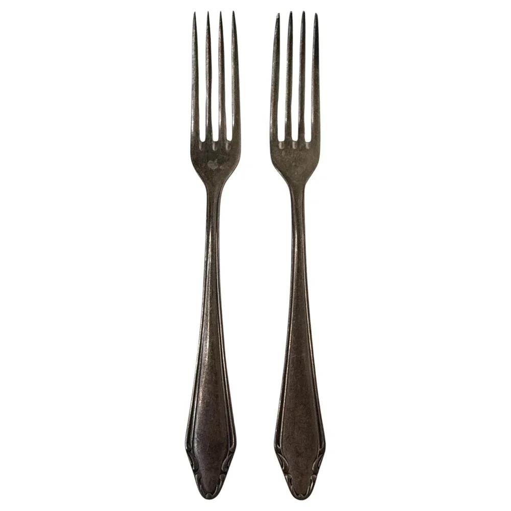 10 Walter Breuker W&B 100 Rostfrei Fork Set Silverplate Vintage Dinner & Dessert